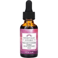Heritage Store Nascent Colloidal Iodine 1oz Drops 246mcg, Liquid Iodine Supplement for Healthy Thyro