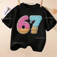 67 Six Seven Mason Funny Short Sleeve T-Shirt Casual Style Round Neck For Boys And Girls Children's 