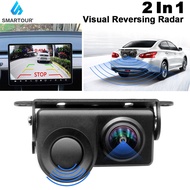 Smartour 2in1 Car SUV Reversing Parking Radar &amp; Rear View Backup 170 Degree Fisheye Lens Wide Angle Camera Kit