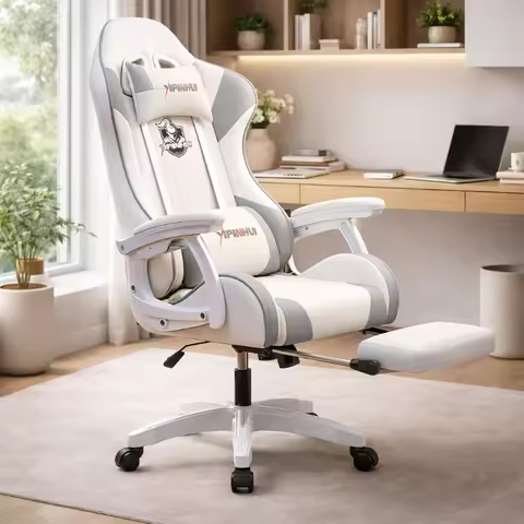Gaming Chair Premium Ergonomic Reclining Office Chair Lumbar Support Adjustable Desk Chair for Live