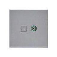 เต้ารับโทรทัศน์และคอมพิวเตอร์ CAT 6 SAHN D24 สีเงิน (1254667)