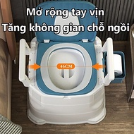 Bồn cầu di động 2 chức năng, Ghế Ngồi toilet Khử Mùi Tiện Dụng cho người già, bà bầu , người bệnh ti