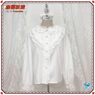 🌿Lazy Japanese Style🌿Soft Girl Sweet Cute lolita lolita Lace Ruffled Long-Sleeved Shirt Blouse🌿