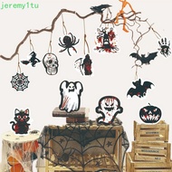 JEREMY Halloween Flags, Ghost Eyeball Haunted House Pull Flags, Creative Pumpkin Print 3D Ghost Gard