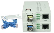 Single Mode LC WDM Single Fiber Bi-Di Gigabit Media Converter - Built-in Fiber Module 20km (12.42 Mi