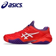 B5TL ASICS CourtFF 3 Low Cut Tennis Shoes Men Red Purple Sneakers KMRA