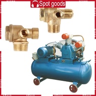 WIN Air Compressor 3Port Threaded Check Valve Connector Tool Male Thread 3 Way Metal Compressor Chec