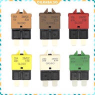 Manual Reset Fuse Adapter Reset Circuit Breaker Blade Fuse Adapter for Car Truck Boat Marine Vehicle