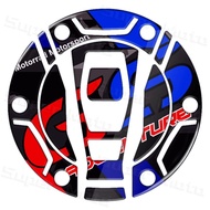 3D Resin Motorcycle Fuel Tank Pad Sticker Gas Oil Cover Triple Black Decal Protection Accessories Wa