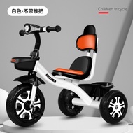 Beige Basikal Budak Kanak Bicycle Kids outdoor Tricycle Kids Stroller With Handle 3 Wheels Children 