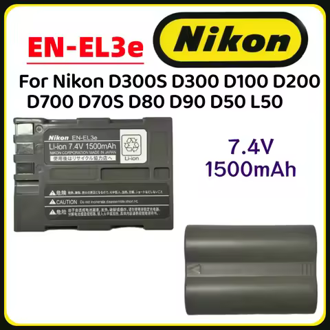 Original EN-EL3E EN EL3E ENEL3E 1500mAh Battery for Nikon D300S D300 D100 D200 D700 D70S D80 D90 D50