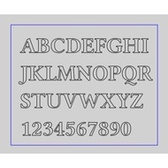 Number Plywood Embossed Letter/ 3 mm thickness 19 - 20 cm high