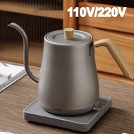 Replete 110V/220V Electric Kettle Hand Brew Coffee Pot Slender Mouth Pot Gooseneck Jug Teapot Home 304 Stainless Steel Kettle 1000W