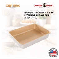 Nordic Ware Naturals Nonstick 9x13 Rectangular Cake Pan Aluminum Bakeware Brownies Baking Tray Oven 