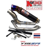 NLK NOO LAMLUKKA Y15 Y15ZR RACING EXHAUST OPEN 32MM BLACK PIPE OPEN NLK NOO THAILAND THAI EKZOS EZOS