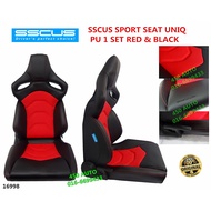 CIVIC FC ES EK EG JAZZ FIT CITY ACCORD SV4 SM4 SSCUS SPORT SEAT UNIQ PU 1 SET RED & BLACK