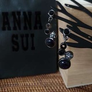 ANNA SUI 異材質大圓小圓垂墬耳環