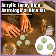 xavexbxl|  Durable Astrology Dice Astrology Dice Set 12-sided Zodiac Dice Set for Astrology Game Glitter Acrylic Lucky Dice Toy for Tarot Cards Divination Southeast Asian Buyers'