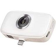 KanDao QooCam Fun White [USB-C] 360 Camera Live Stream on Social Media Smartphone Camera 4K Capture vlog