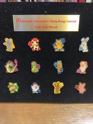 McDonald’s McDonald crew of the month pins pin  麥當勞 中國十二生肖 襟章 襟針 扣針 中古 懷舊 收藏 珍藏  紀念 徽章