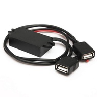 12V to 5V Dual USB Power Adapter Converter Cable Module Power Connector Car Charger For Dual USB Output