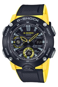 Casio G-Shock นาฬิกาข้อมือผู้ชาย สายเรซิ่น รุ่น GA-2000,GA-2000-1A9 - สีดำ-เหลือง