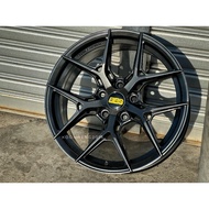 New Car Sport Rim Flow Forming BBS Wheels 17x7.5J 5x113 ET40 Hyper Black - READY STOCK