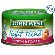 JOHN WEST TEMPTERS LIGHT TUNA ONION & TOMATO 95GM Canned Tuna Canned Fish
