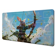 Magic Card Playmat MTG playmat Rabbit archer Raccoon Non-Slip Stitched Edge gathering gaming mats ta