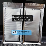 LCD GLASS + DRY Oca GLUE VIVO Y20 2020 | Y20 2021 V2027 Y20S V2029 Y12S V2026 Windshield Ts Tc Glass