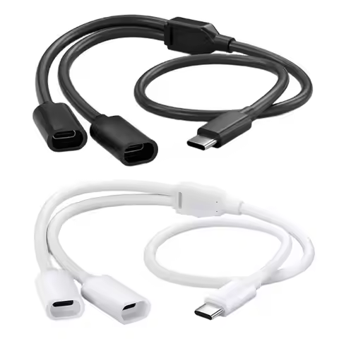 31BA Type C Splitter Charging Cable For Solar Security Camera 5V/0.5A/1A/2A Power