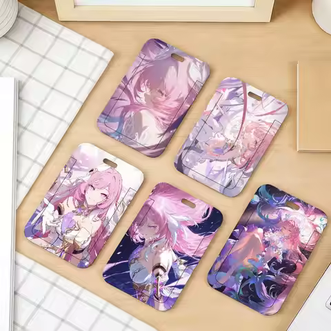 Game Elysia Honkai Impact 3rd Card sleeve keychain bank card public transport card credit card key c