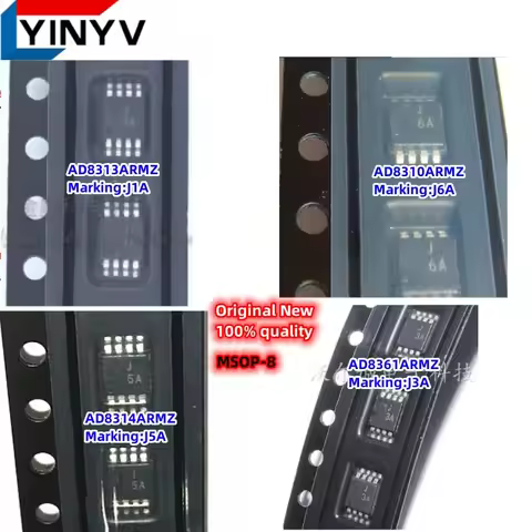 5Pcs AD8314ARMZ J5A AD8314ARMZ-REEL7 AD8314 AD8361ARMZ J3A AD8361ARMZ-REEL7 AD8361 AD8313ARMZ J1A AD