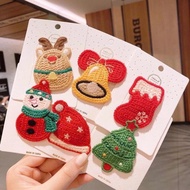 M1140 6-piece knitted Christmas hair clip