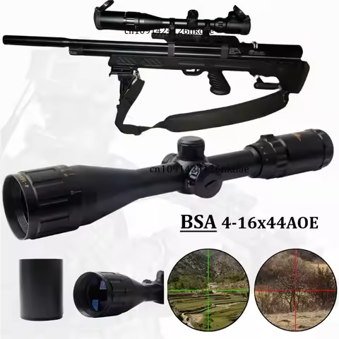 2026 BSA 4-16x44 Tactical Riflescope Optic Sight Green Red Illuminated Hunting Scopes Rifle Scope Sn