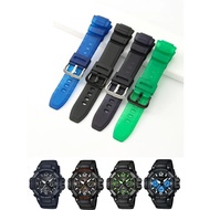 For Casio High Quality Rubber Convex Interface Watchbands MCW-100 Mcw110 W-S220 AE-2000w 16mm Multi-