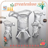 GREATESKOO Chinese Emperor Cup, Tripod Base Ancient Crystal Glass Cup,  Chinese Wine Retro Whiskey S