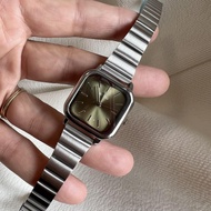 READYSTOK FNGEEN JAM TANGAN WANITA KUARSA ANALOG FASHION RANTAI ULZZANG WARNA SILVER GOLD KOTAK KECI