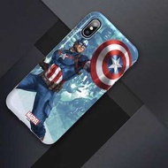 100%全新！MARVEL 原裝正版授權 Captain America 美國隊長電話殻 Phone Case 手機殼 手機套 iPhone X avengers 復仇者聯盟