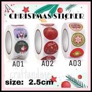 [READY STOCK] CHRISTMAS STICKER SANTA CLAUS CHRISTMAS GIFT STICKER DECORATION SEAL STICKER WRAPPING STICKER XMAS STICKER