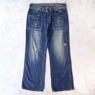 Smex Jeans Fatigue Pants Loose fit Size 34 celana denim lebar