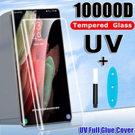 UV Full Glue Tempered Glass Samsung Galaxy Note 20 Ultra 10 9 8 Plus Liquid Glue Nano Optics Curved Screen Protector Film