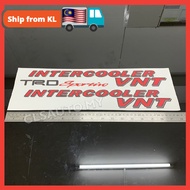 Intercooler VNT TRD Sportivo Sticker Pelekat Hilux Rear Trunk (2 Pcs) Vigo Revo