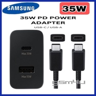 35W Samsung S20 S21 FE S21 S20 Ultra A80 Note 10 20 Super Fast Charge 35W Travel Power Adapter + USB