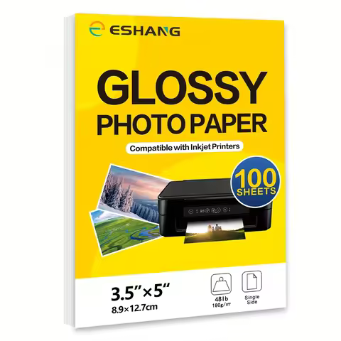 100 Sheets Photo Paper,3.5×5 Inch 48Ib 3R 180G Premium Glossy Photo Paper Picture Paper for Inkjet P