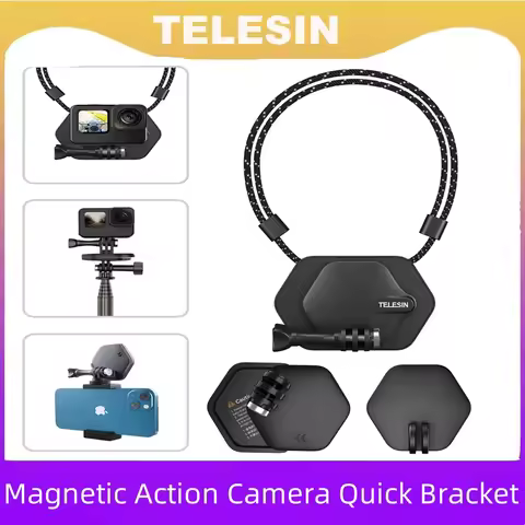 TELESIN Magnetic Action Camera Quick Release Bracket Gopro Accessories Release Bracket for GoPro Her