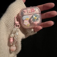 Nice Flowers Airpods4 Earphone Case Airpods 4 Cartoon Clear Bluetooth Wireless Headphone Free J201 R