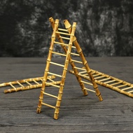 Small Small Bamboo Ladder High Step Rise Bamboo Whip Ladder Japanese Material Sashimi Decoration Sma