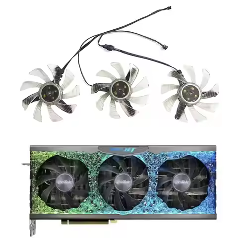 3 FAN New 90MM 4PIN RTX 3070 GPU fan suitable for Emtek RTX3070 TURBOJET OC 8G graphics card cooling
