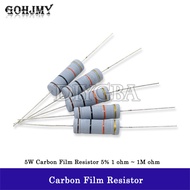 【Must-Have Style】 10PCS 5W Carbon Film Resistor 5% 1R 1M 2.2R 10R 22R 47R 51R 100R 150R 470R 1K 4.7K